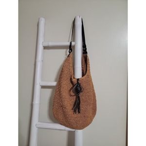 Paper Crochet Hobo Bag Vinyl Trim